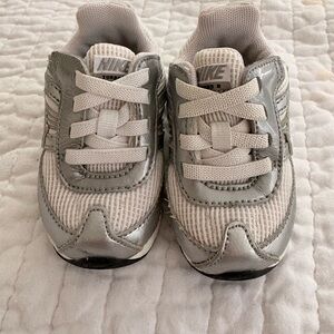 Nike Kids Metallic Silver Sneakers